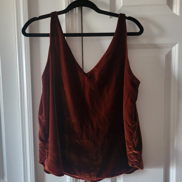 LOFT Velvet Shell in Desert Brown size M - Picture 3 of 4